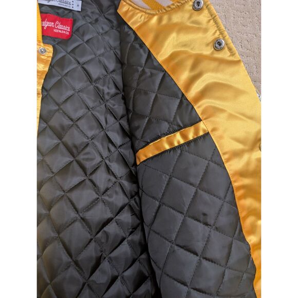 NWT Headgear Classics Martin Varsity Jacket Men's Small Yellow Embroidered - Picture 3 of 16